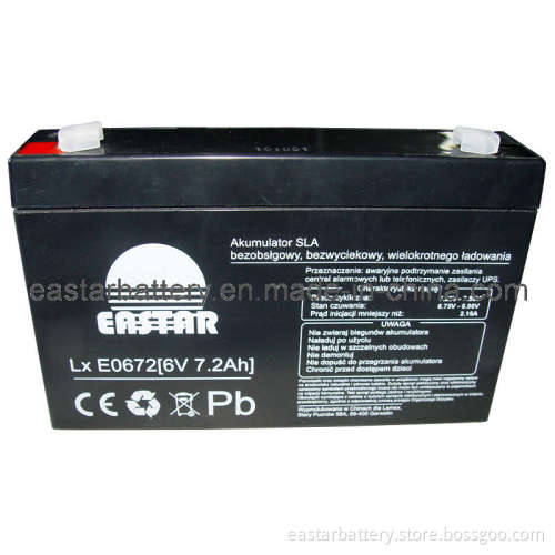 Lead Acid Battery 6V7.2ah (EA6-7.2)